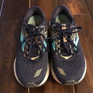 Navy Brooks Adrenaline Running Shoe